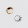 GOTHIC LUNAR SOLAR SKULL CRESCENT FRAME 316L SURGICAL STEEL EARRING